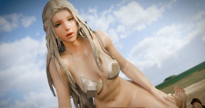 InitialA 6月新作：阿拉尼雅+伊法露娜+爱丽丝+露娜 性感人妻沙滩贴身侍奉 [3D动画/动态/无修]  [2.9G]