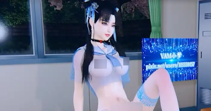 VAM小梦-仙剑赵灵儿教室挑逗【3D同人动画】【190mb-4.56分钟】