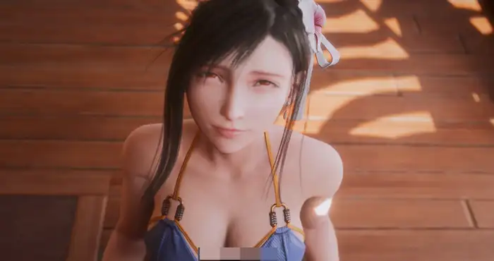 JuicyNeko 2月新作：Tifa – Resort Blowjob 蒂法 [3D动漫/无修/CV/480M]